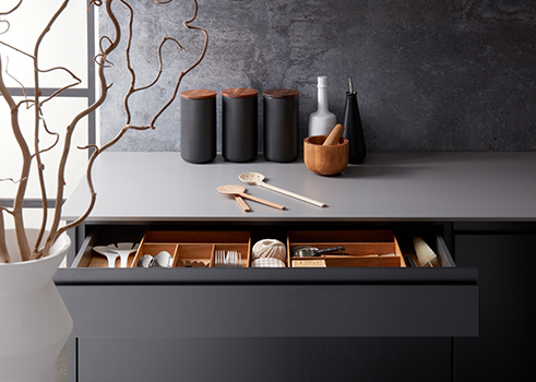 Malmö by Burbidge – handleless kitchen door with integrated finger rail